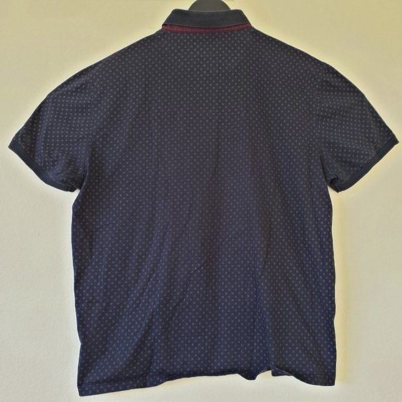 TED BAKER Mendosa Polo Shirt Navy Blue Size 6 XL - Picture 2 of 4
